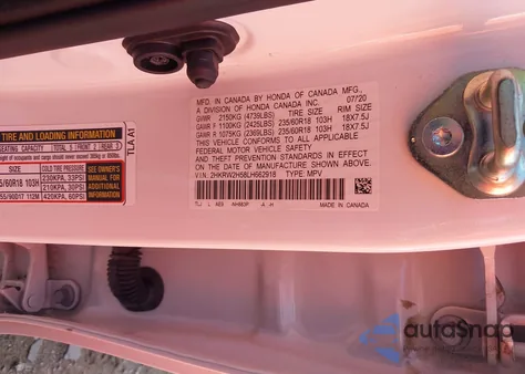 2020 Honda Cr-V Awd Ex z USA, uszkodzony, nr VIN 2HKRW2H58LH662918